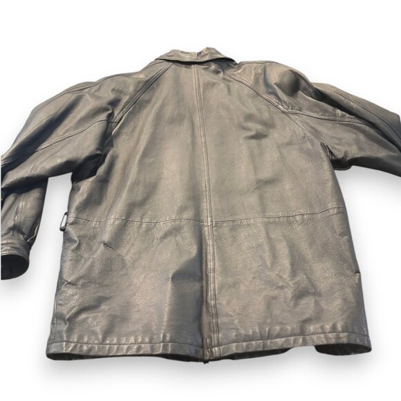 Georgetown Leather Design vintage women's black genuine leather jacket sz L - Picture 11 of 16